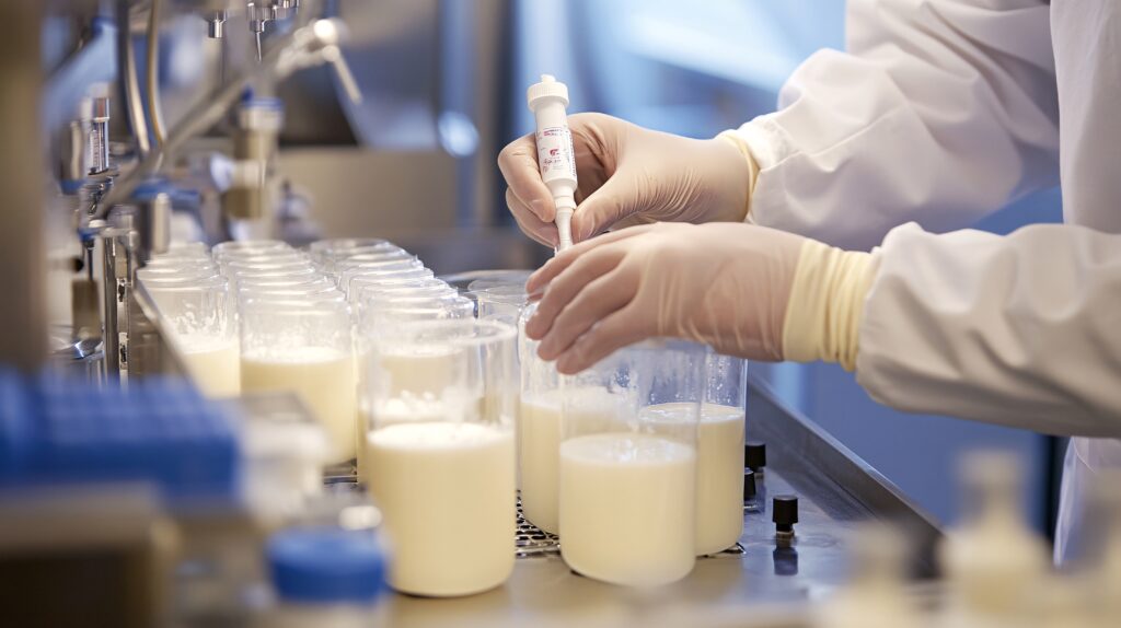 Lab quality testing of milk