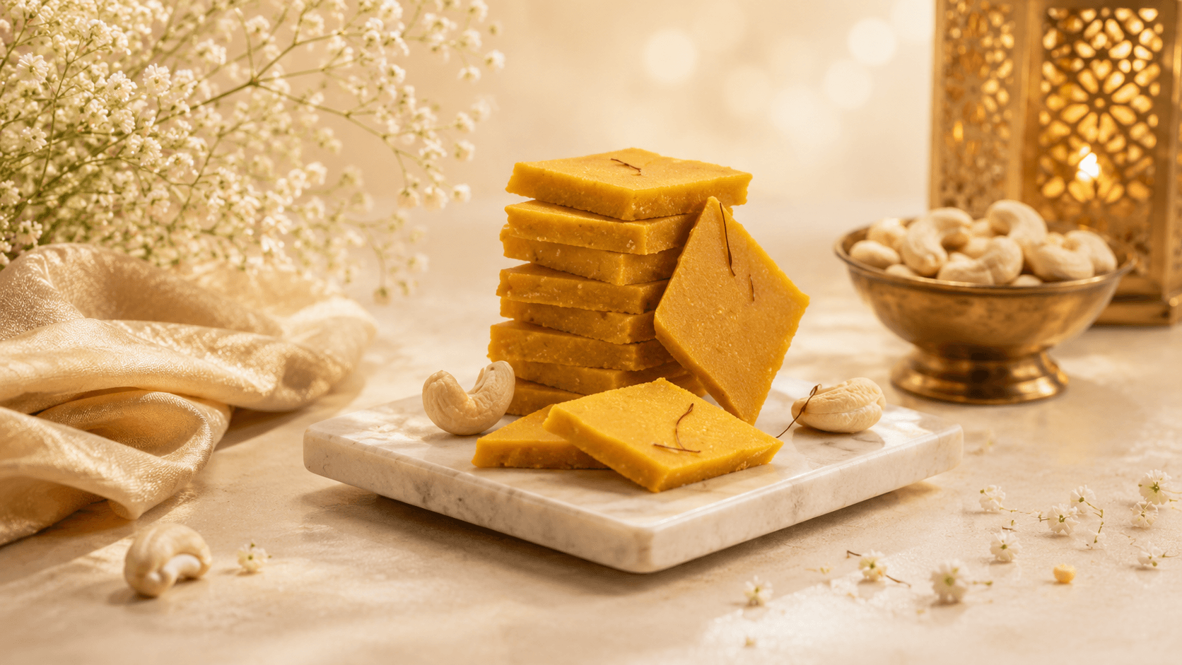 Kesar Kaju Katli